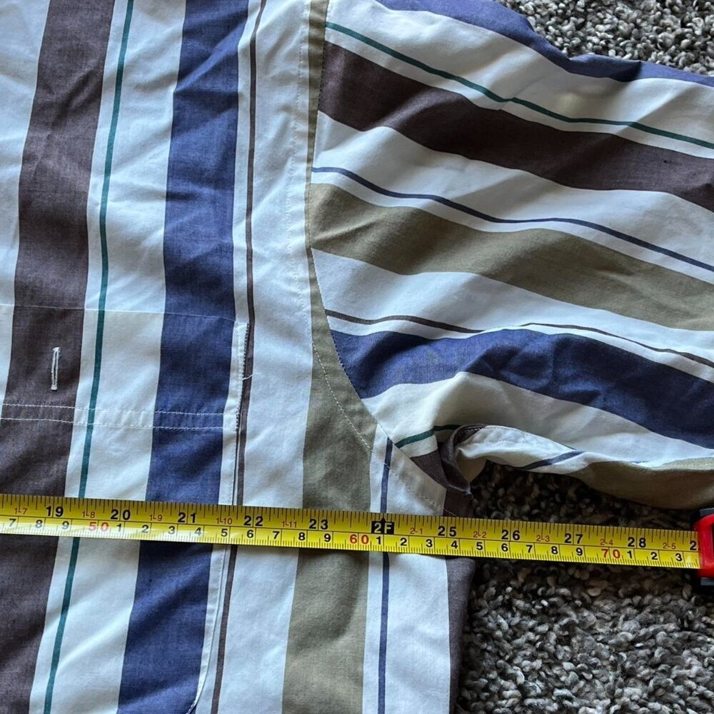 Single Needle Tailoring Roundtree Polo Mens XL Striped Gingham Business Casual - Picture 5 of 6